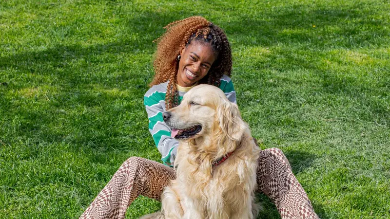 Woman with her dog