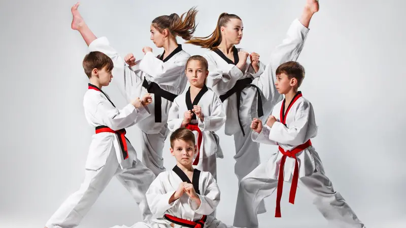 Kids enjoying taekwondo