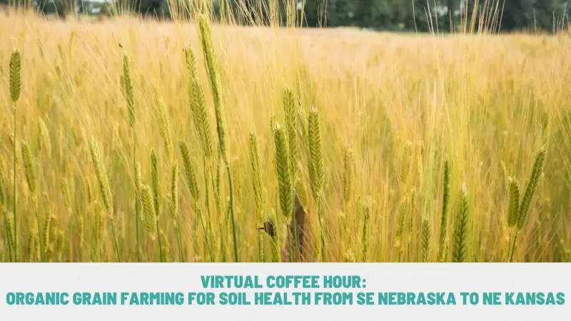 Virtual Coffee Hour: Organic Grain Farming For Soil Health From Se Nebraska To Ne Kansas