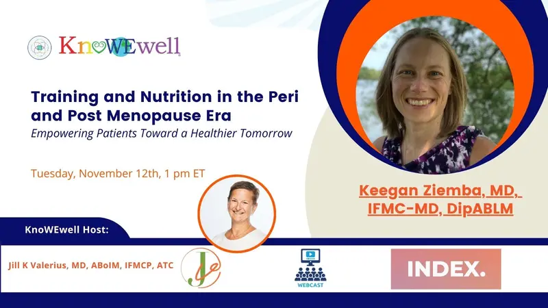 Training and Nutrition in the Peri and Post Menopause Era: Empowering Patients Towards a Healthier Tomorrow Banner: Training and Nutrition in the Peri and Post Menopause Era: Empowering Patients Towards a Healthier Tomorrow