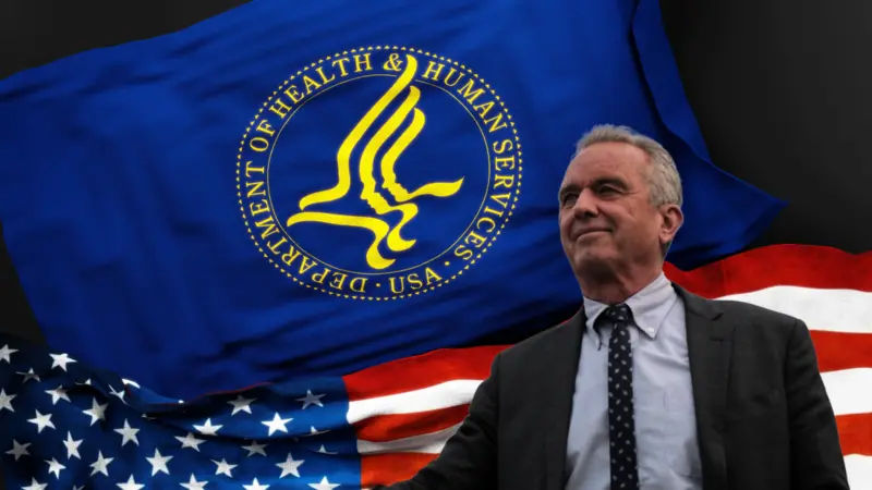 HHS and USA Flag and RFK, Jr. image HHS and USA Flag and RFK, Jr. image
