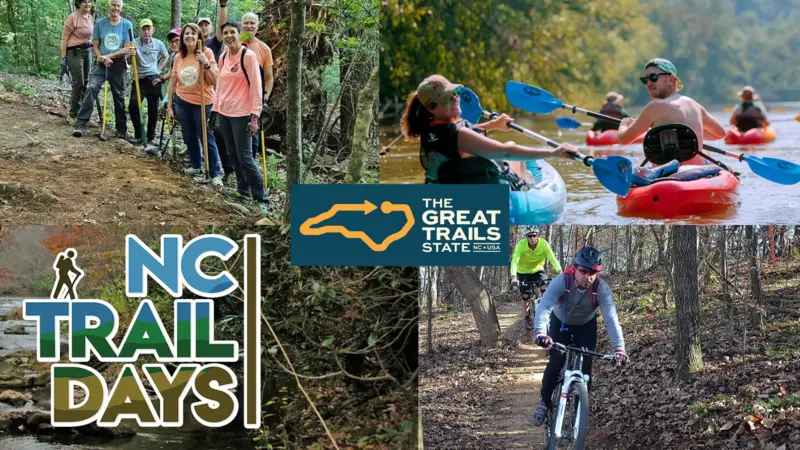 North Carolina Trail Days 2025 NC Trail Days returns this June with favorite themed hikes of the region including Yoga at Stone Mountain State Park