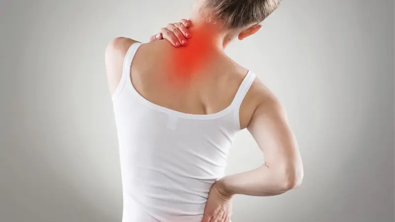 Woman experiencing fibromyalgia