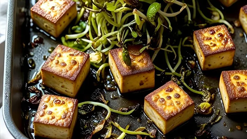 Spicy-Sweet Tofu and Bean Sprouts Spicy-Sweet Tofu and Bean Sprouts
