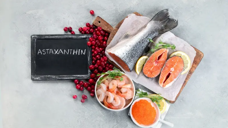 Foods rich in astaxanthin, carotenoid and antioxidants. Foods rich in astaxanthin, carotenoid and antioxidants.