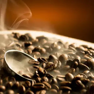 Coffee beans being roasting
