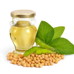 Soybean Oil in bottle and Soy beans
