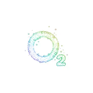 vector illustration oxygen bubbles O2