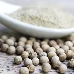 White Pepper seeds and powder