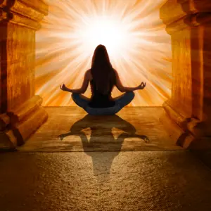 Woman doing yoga and meditation