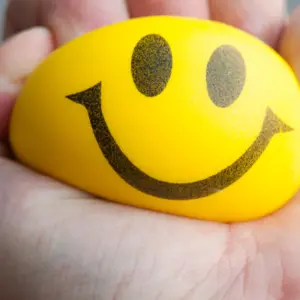 squeezing stress ball