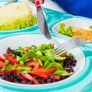 woman eating in the hospital. woman eating in the hospital.