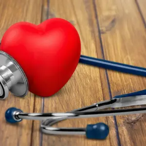 Heart with stethoscope