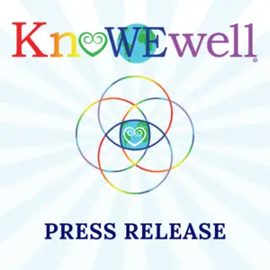 Colorful KnoWEwell logos and press release text