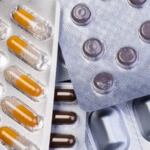 packaging for drugs: painkillers, antibiotics, vitamins tablets