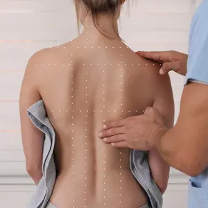 Chiropractic treatment; Back pain relief for female patient