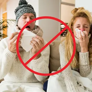 Sick couple catch cold. Sick couple catch cold.