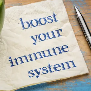boost your immune system - inspirational handwriting on a napkin