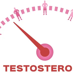Testosterone meter on white background vector