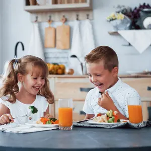 Kids enjoying a healthy meal