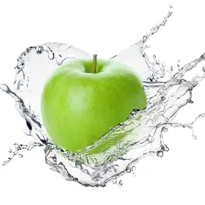 Apple splashing through water