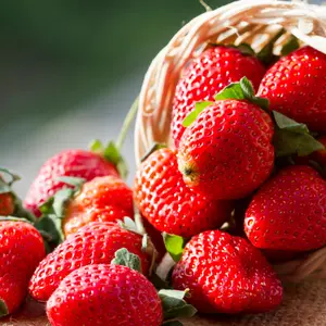 Strawberries in natural background