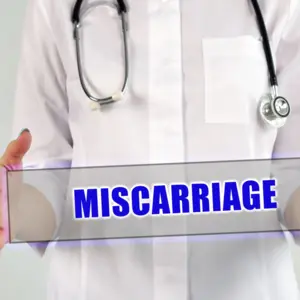 Conceptual photo about MISCARRIAGE with handwritten phrase