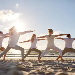 Yoga on the beach