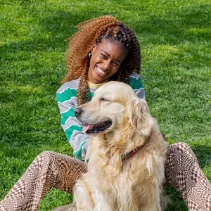 Woman with her dog