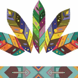 Colorful feathers vector