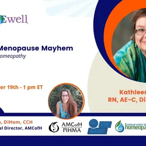 Banner: Managing Menopause Mayhem: Healing Through Homeopathy