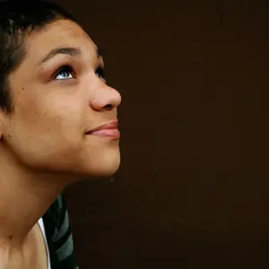 Woman looking up