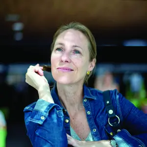 A woman thinking
