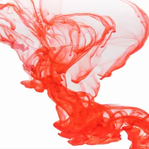 Red food dye in water