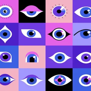 Collection of eyes logos, symbols and icons. Concept vector illustration
