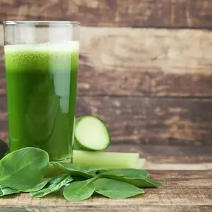 Glass of green juice