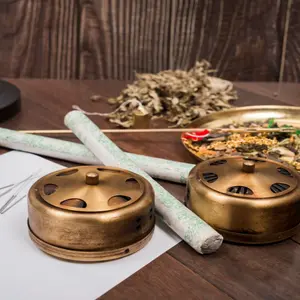 Moxibustion, traditional Chinese medicine, traditional Chinese doctor work scene