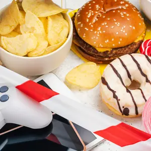 dopamine inducing activities: game console, sugar snacks, salty snacks, phone, iPad