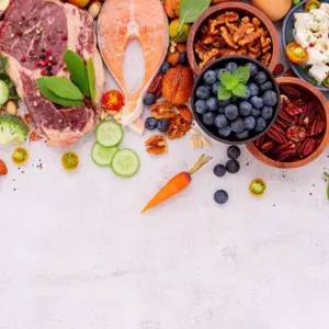 assortment of foods included in DASH diet