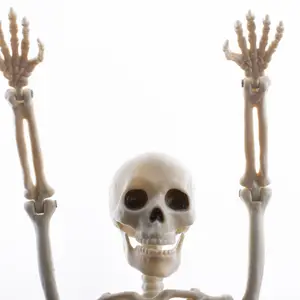 Skeleton waving its arms in the air